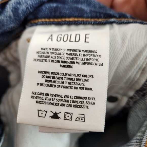 AGOLDE Jeans Womens 24 Blue Sophie High Rise Distressed Skinny Jeans Stretch - Picture 8 of 9